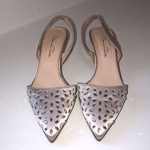 Oscar de la renta sling back sandal heels